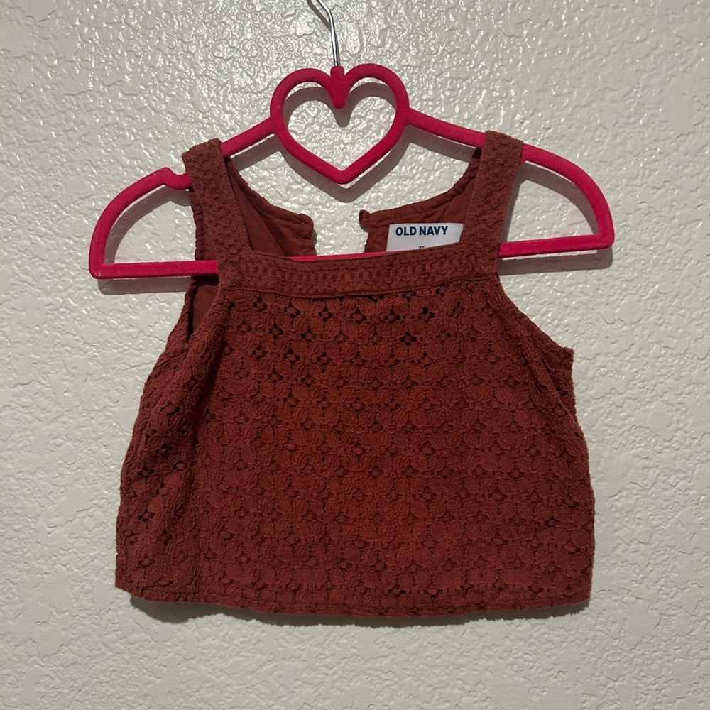 Old Navy Terracotta Lace Tank